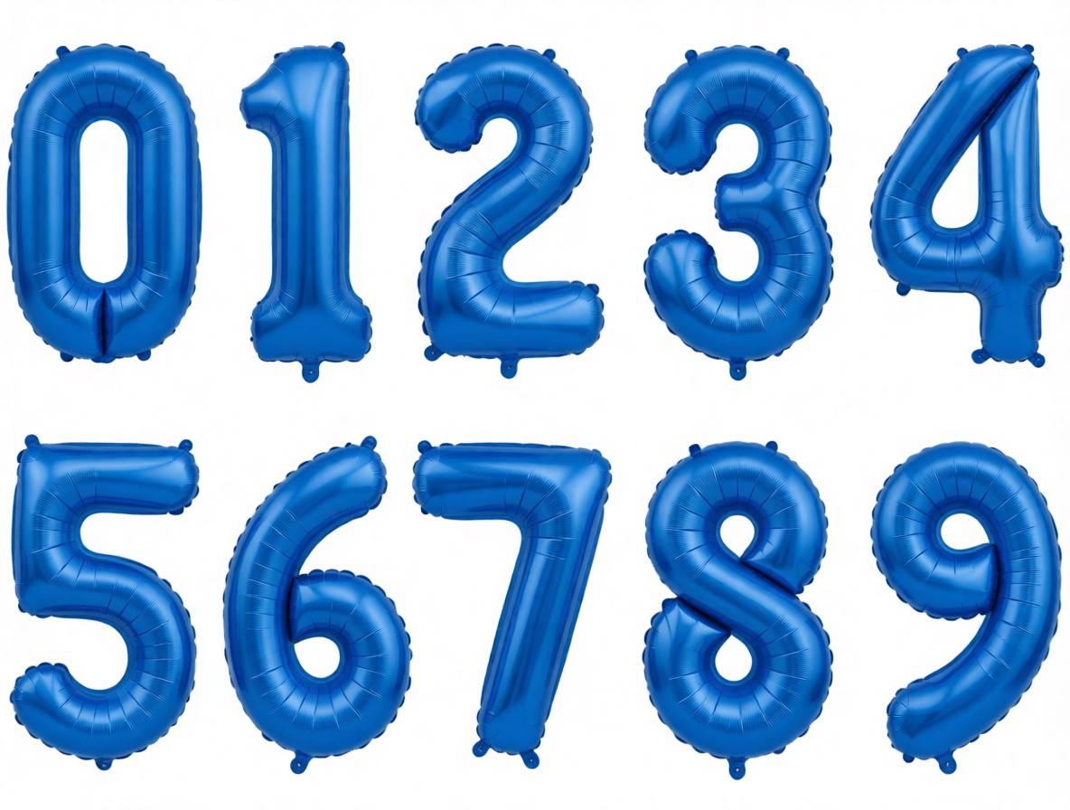 Гелиевые шары «Цифры синие»